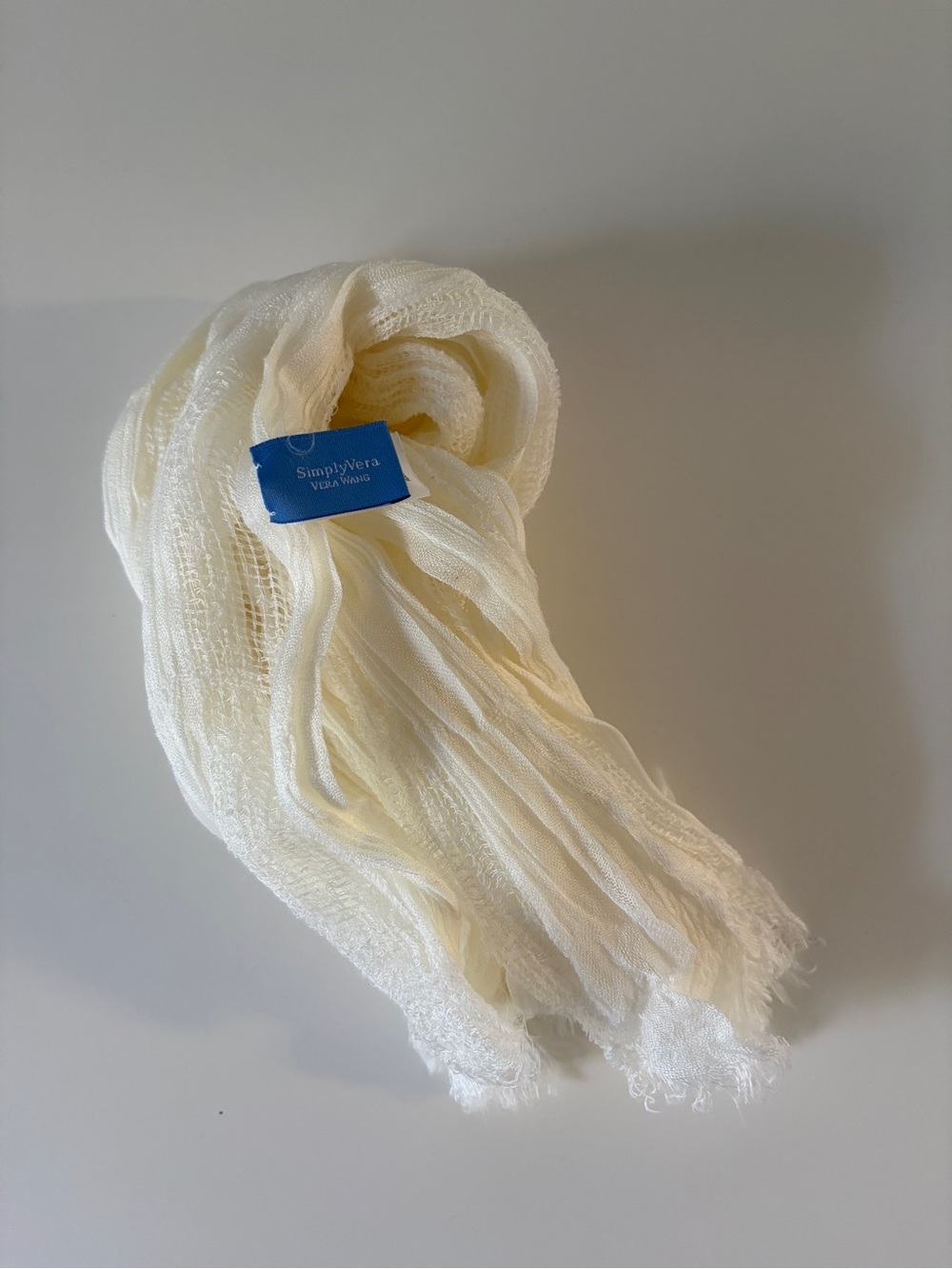 Simply Vera Vera Wang Cream Lightweight Textured Scarf